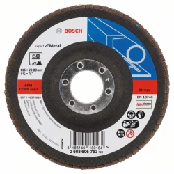 Диск ламелен за ъглошлайф X551, Expert for Metal 115mm, 22,23mm, 60, 2608606753, BOSCH
