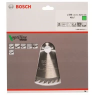 Диск за циркуляр Optiline Wood, 190x20/16x2,6mm, z=48, 1бр, 2608640614, BOSCH