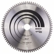 Диск за циркуляр Optiline Wood, 250x30x3,2mm, z=80, 1бр, 2608640645, BOSCH