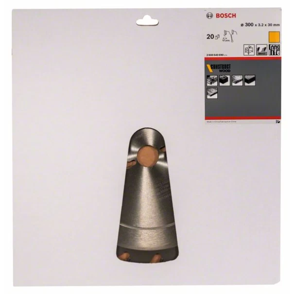 Диск за циркуляр Construct Wood, 300x30x3,2mm, z=20, 1бр, 2608640690, BOSCH