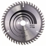 Диск за циркуляр Optiline Wood, 160x20/16x2,6mm, z=48, 1бр, 2608640732, BOSCH
