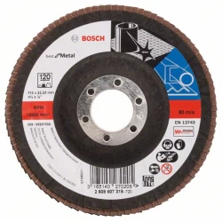 Диск ламелен за ъглошлайф X571, Best for Metal 115mm, 120, вдлъбнат, 2608607319, BOSCH