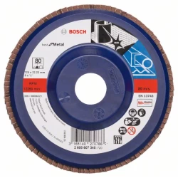 Диск ламелен за ъглошлайф X571, Best for Metal 125mm, 22,23mm, 80, 2608607340, BOSCH