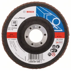 Диск ламелен за ъглошлайф X551, Expert for Metal 115mm, 22,23mm, 40, 2608607349, BOSCH