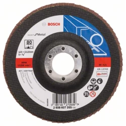 Диск ламелен за ъглошлайф X551, Expert for Metal 125mm, 22,23mm, 80, 2608607355, BOSCH