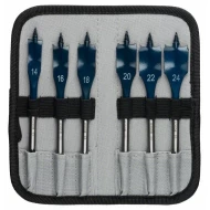 Комплект плоски фрезови свредла Self Cut Speed, 14, 16, 18, 20, 22, 24, 6ч, 2608595424, BOSCH