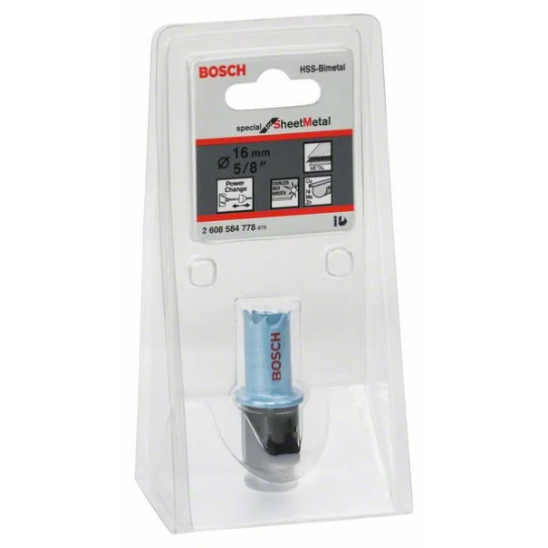 Боркорона за метал Sheet Metal, 16 mm, 5/8", 1 бр, 2608584778, BOSCH