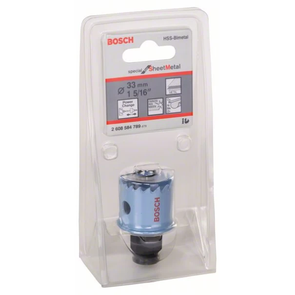 Боркорона за метал Sheet Metal, 33 mm, 1 5/16", 1 бр, 2608584789, BOSCH