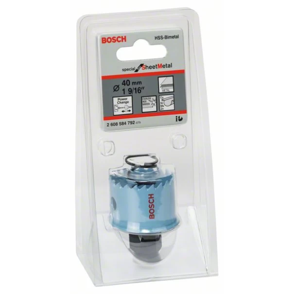 Боркорона за метал Sheet Metal, 40 mm, 1 9/16", 1 бр, 2608584792, BOSCH