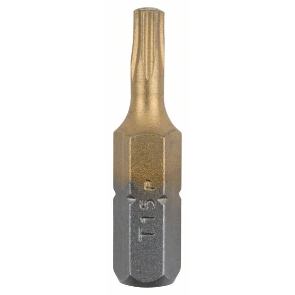Бит за винтоверт, титан T Torx T 15, 2бр., 2609255941, BOSCH