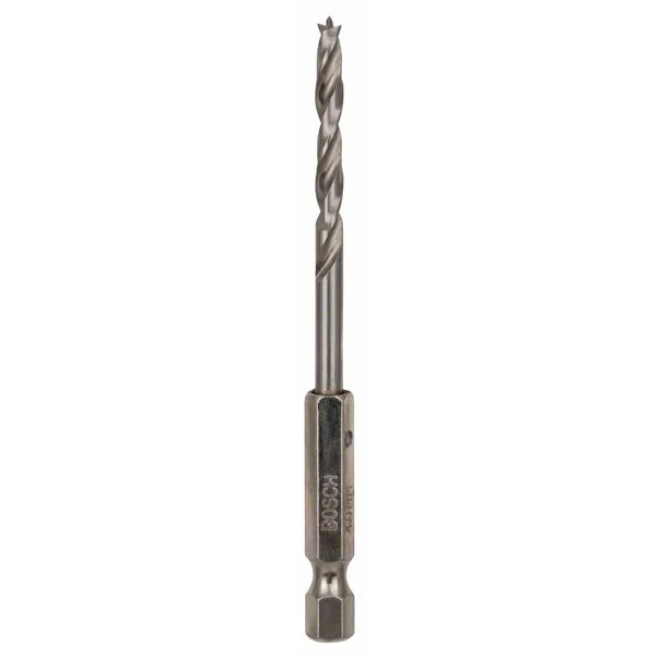 Бургия за дърво спирална шестостенна 1/4", Ø4x43x88mm, 1бр, 2608595520, BOSCH