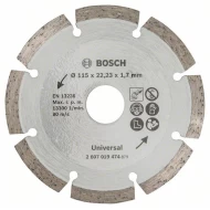 Диск диамантен за рязане на строителен материал, Ø 115 mm, 2607019474, BOSCH