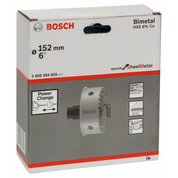 Боркорона за метал Sheet Metal, 152 mm, 6", 1 бр, 2608584855, BOSCH