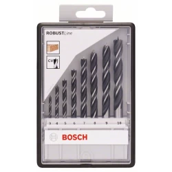 Бургии за дърво комплект Robust Line, 8ч., 3; 4; 5; 6; 7; 8; 9; 10 mm, 2607010533, BOSCH