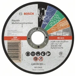 Диск за рязане Rapido Multi Construction ACS 46 V BF, 125 mm, 1,6 mm, 2608602383, BOSCH