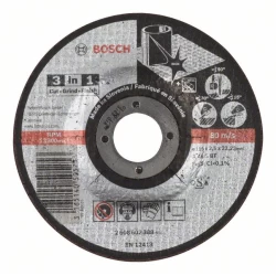 Диск за рязане 3-в-1, A 46 S BF, 115 mm, 2,5 mm, 1 бр, 2608602388, BOSCH