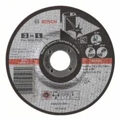 Диск за рязане 3-в-1, A 46 S BF, 125 mm, 2,5 mm, Оп. - 1 бр, 2608602389, BOSCH