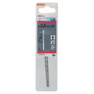 Свредло за метал HSS-G, DIN 338, Ø2,5x30x57, 2бр, 2608585909, BOSCH