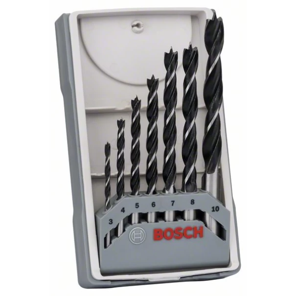 Бургии за дърво комплект, 7ч 3,4,5,6,7,8,10, 2607017034, BOSCH