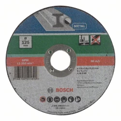 Диск за рязане, прав, метал D= 125 mm; Дебелина= 2,5 mm, 2609256317, BOSCH