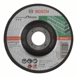 Диск за рязане, вдлъбнат, Standard for Stone C 30 S BF, 115 mm, 22,23 mm, 2,5 mm, 2608603173, BOSCH