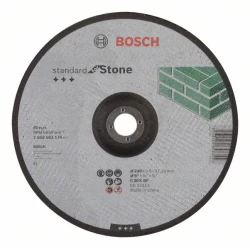 Диск за рязане, вдлъбнат, Standard for Stone C 30 S BF, 230 mm, 22,23 mm, 3,0 mm, 2608603176, BOSCH