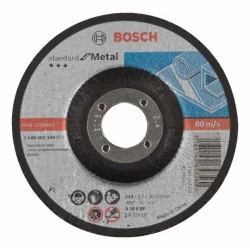 Диск за рязане, вдлъбнат, Standard for Metal, A 30 S BF, 115 mm, 22,23 mm, 2,5 mm, 1 бр, 2608603159, BOSCH