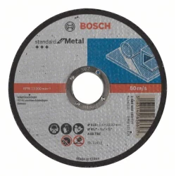 Диск за рязане, прав, Standard for Metal, A 60 T BF, 115 mm, 22,23 mm, 1,6 mm, 1 бр, 2608603163, BOSCH