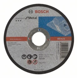 Диск за рязане, прав, Standard for Metal, A 30 S BF, 115 mm, 22,23 mm, 2,5 mm, 1 бр, 2608603164, BOSCH