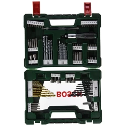 Комплект битове и свредла V-Line TiN с магнитен държач, 91ч, 2607017311, BOSCH