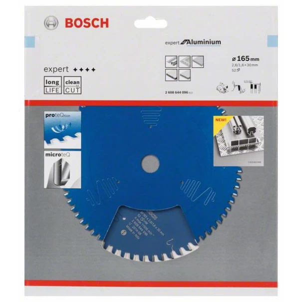 Диск за циркуляр Expert for Aluminium, 165x30x2,6mm, z=52, 2608644096, BOSCH