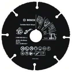 Диск за рязане на дърво твърдосплавен, Multi Wheel, 125х1mm, 2608623013, BOSCH