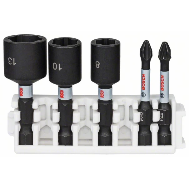 Комплект битове за винтоверт Impact Control и глухи ключове, 5 части, 2608522350, BOSCH