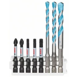Комплект Hex-9 MultiConstruction 5,6,8 mm; бит Impact Power 50 mm PH2, PZ2, T20, T25, T30, 2608577144, BOSCH