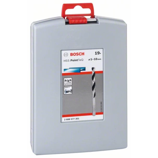 Комплект свредла за метал HSS PointTeQ, 19 части, ProBox, 2608577351, BOSCH