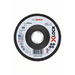 Диск ламелен за ъглошлайф X-LOCK Best for Metal X571, конус, основа фибростъкло, Ø115mm, G 40, 2608619198, Bosch