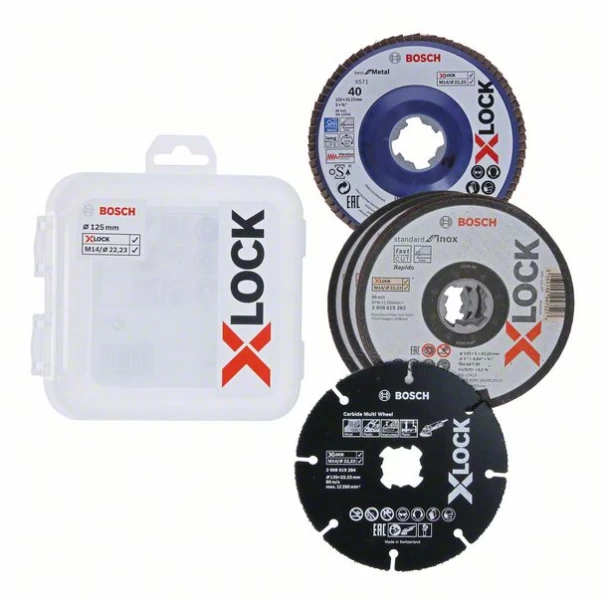 Стартов комплект дискове X-LOCK 125 mm, 5 части, 2608619374, BOSCH