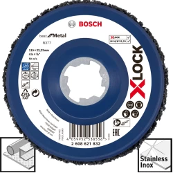 X-LOCK Почистващ диск N377 Metal 115mm, 2608621832, BOSCH