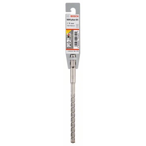 Бургия за бетон SDS-plus-5Х - 8x100x160, 1бр, 2608833789, BOSCH
