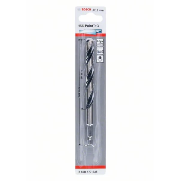 Свредло HSS PointTeQ Hex 11.0mm, 2608577538, Bosch