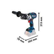 Акумулаторен ударно-пробивен винтоверт GSB 18V-110 C, SOLO, 06019G030A, BOSCH