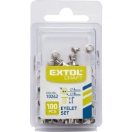Капси със сребрист цвят никел Ø4xØ8mm, 100бр, 10262, EXTOL CRAFT