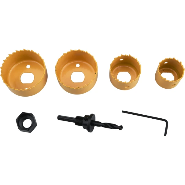 Кръгови триони Ø 62-38-51-54mm, h=25mm, HSS/Bi, 6ч, 1808, EXTOL CRAFT