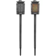 Факла соларна, градинска лампа LED с ефект пламък, 66cm, 12x LED, 43133, EXTOL LIGHT