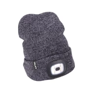 Шапка с челник 45lm USB сиво-черна, 43462, EXTOL LIGHT