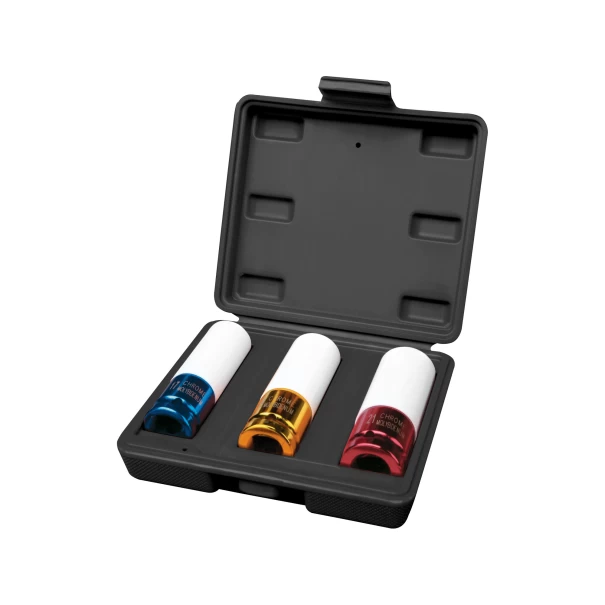 Комплект гаечни вложки ударни  1/2", 17-19-21mm, L 86mm, 3ч, 4700800, FORTUM