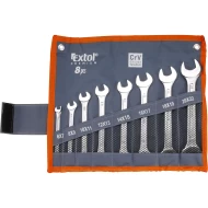 Комплект ключове гаечни двустранни отворени, 6-22mm, 8ч, 6119, EXTOL PREMIUM