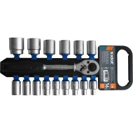 Комплект вложки гаечни с тресчотка, 16бр, 1/2", 8-30mm, 6529, EXTOL PREMIUM