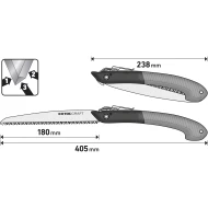 Трион за клони сгъваем, острие 180mm, 70072, EXTOL CRAFT
