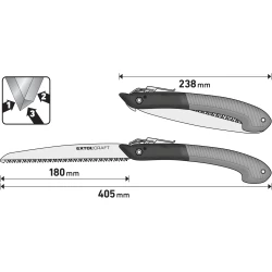 Трион за клони сгъваем, острие 180mm, 70072, EXTOL CRAFT